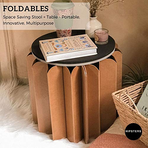 Hipsters Foldables - Space Saving Stool Plus Table