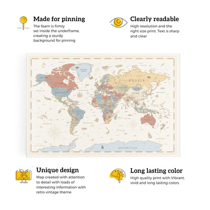 Push Pin World Travel Map